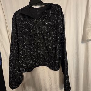 Nike Women's Black Windbreaker with White Dots